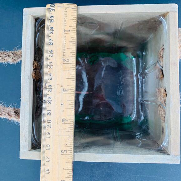 Decorative Wooden Box Tina Wenke Small Rope Handle Pink Floral Arrangement Gift - Picture 8 of 12